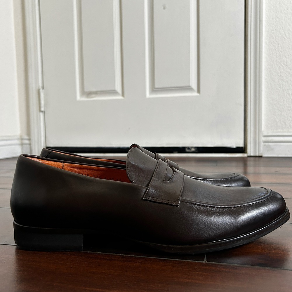 NWOB Wolf & Shepherd Ringer Penny Loafer Men's 12.5 Brown Minimalist Old Money